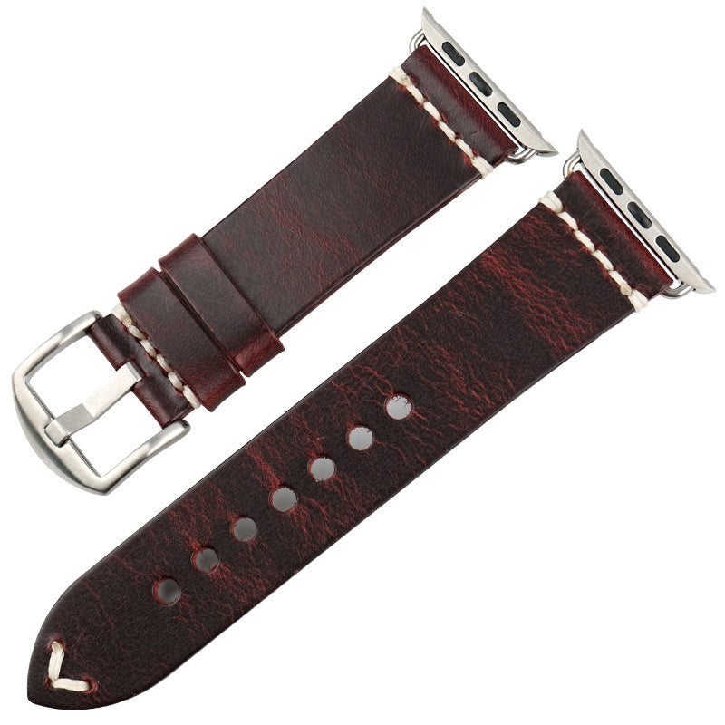 Italian Oil Wax Leather Watch Leather Strap