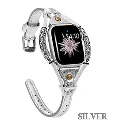 Handmade vintage metal bracelet fashion leather strap