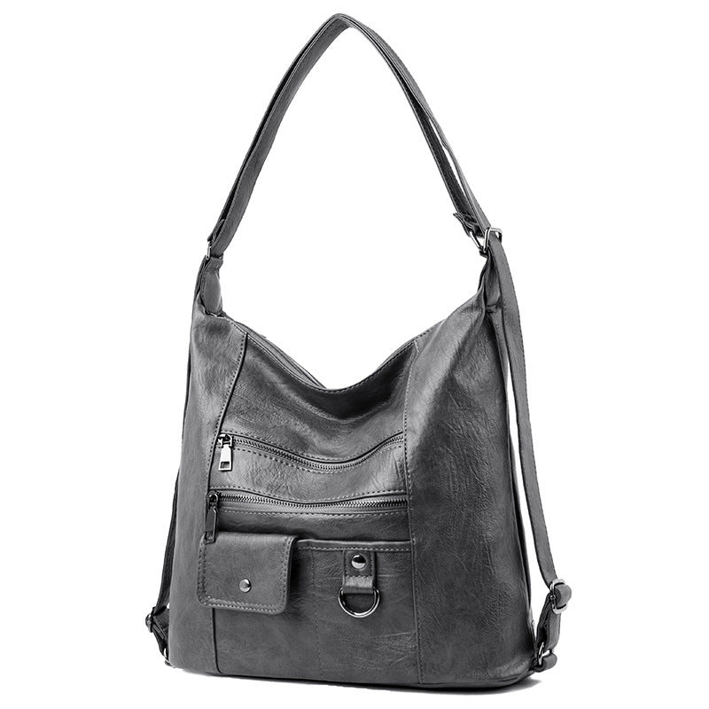 New Middle Aged Lady Messenger Bag Female Soft Leather Shoulder Bag