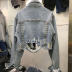 Heavy-duty Rivet-encrusted Denim Jacket