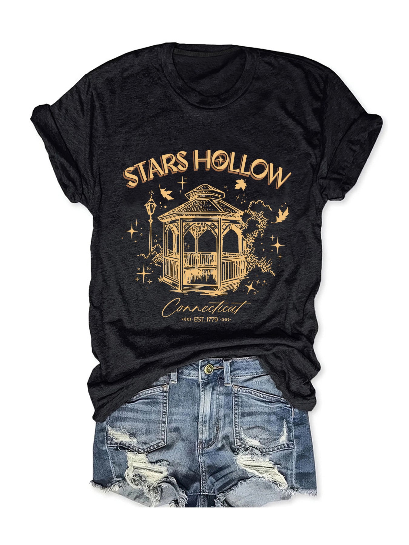 Casual Fashion Women's Wear Letter Graphic Print Crew Neck Short Sleeve