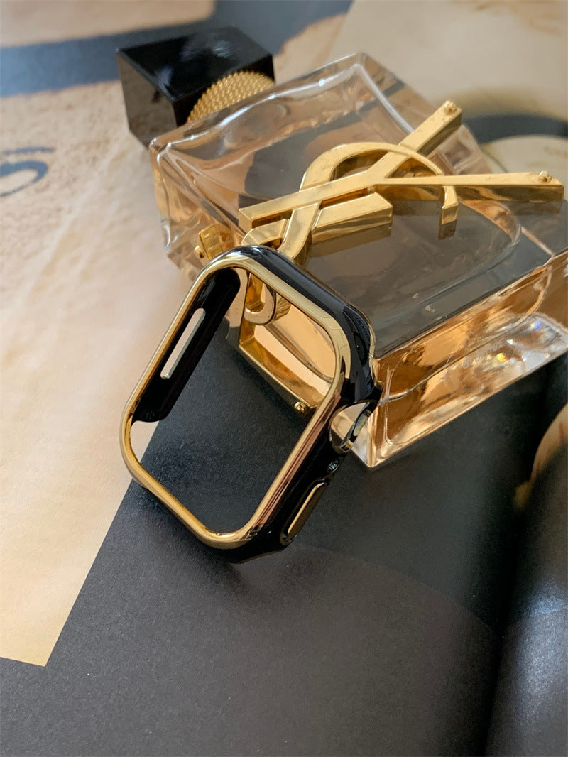 High-grade Classic Style Black Gold Series Applicable Watch Leather Metal Strap