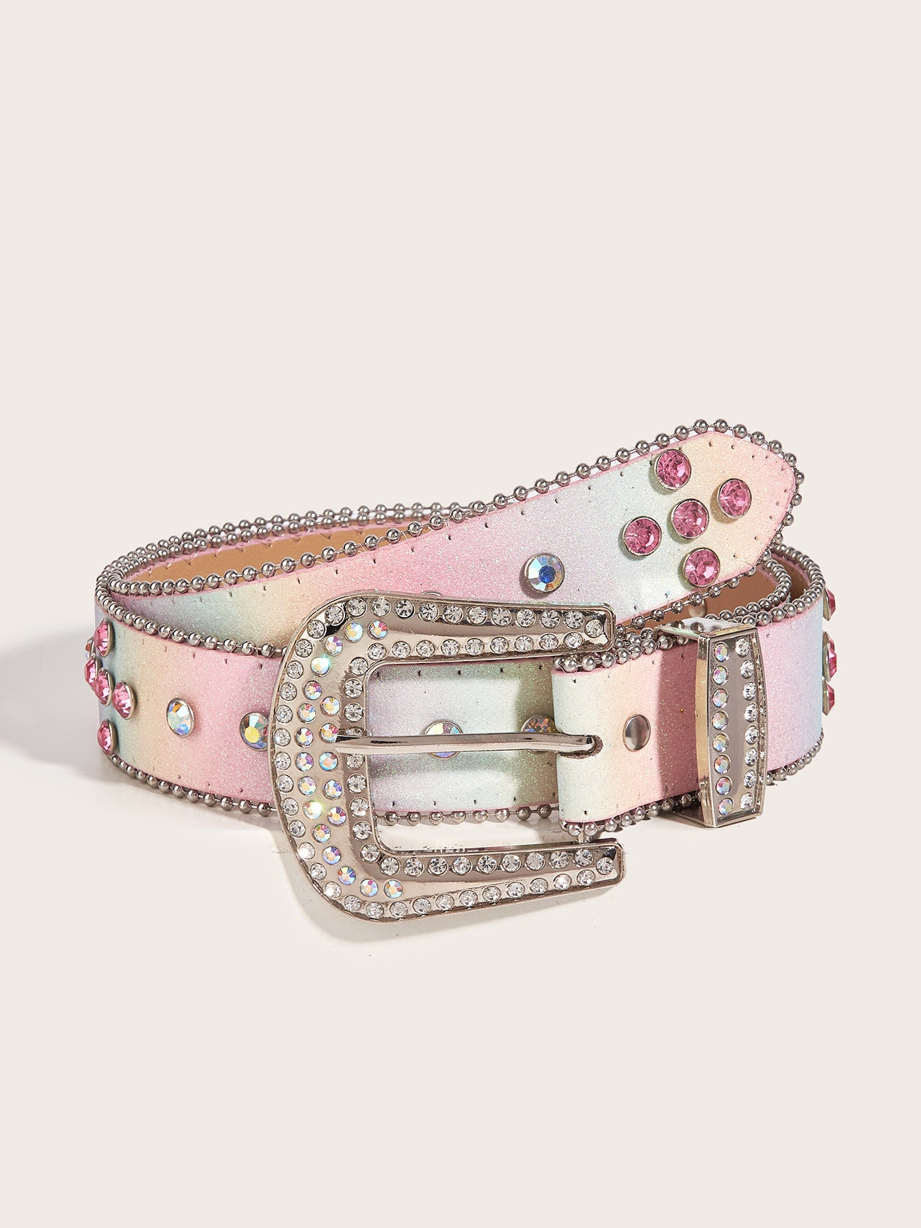 Fashion Personality Female Sequins Color Belt