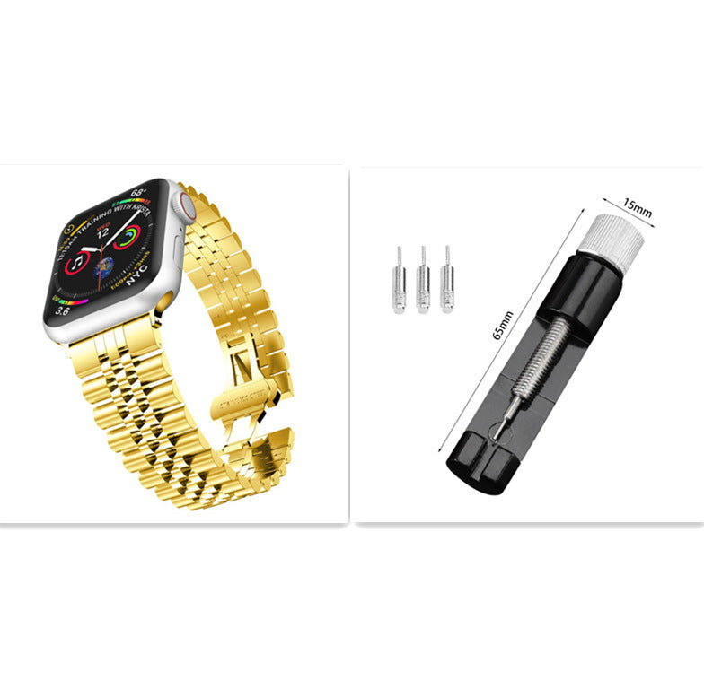 Five Bead Metal Stainless Steel Strap