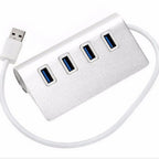 Household Portable Aluminum Alloy Four-port Hub