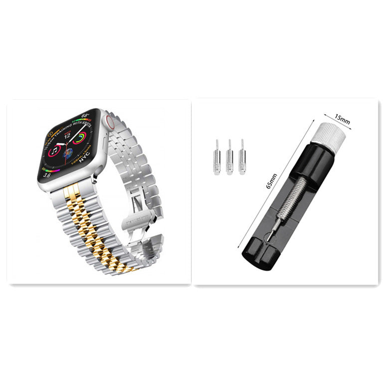 Five Bead Metal Stainless Steel Strap