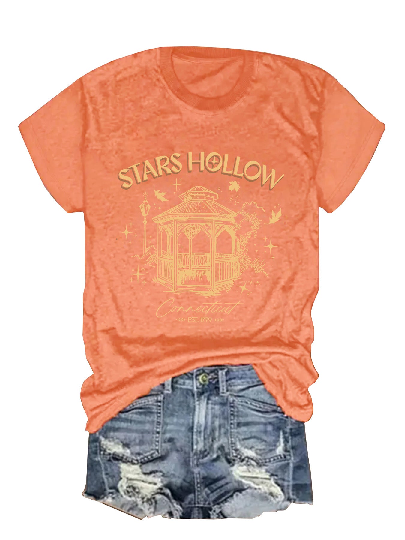 Casual Fashion Women's Wear Letter Graphic Print Crew Neck Short Sleeve