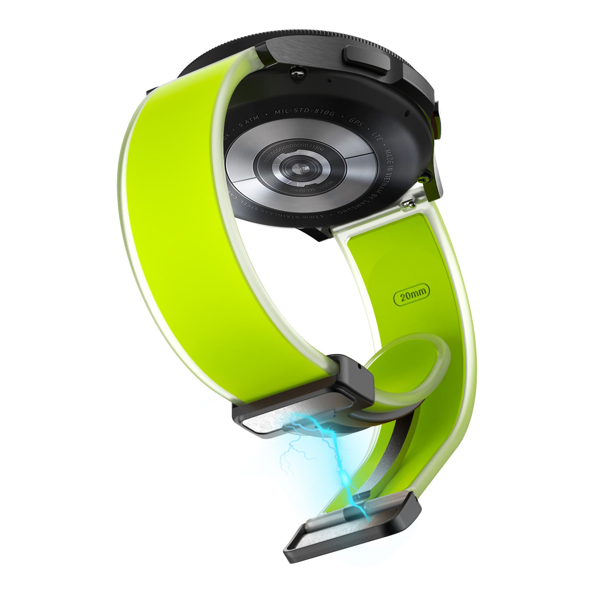 Universal Folding Magnetic Buckle Transparent Silicone Strap