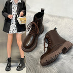 British Style Martin Boots For Women Fleece-lined Platform