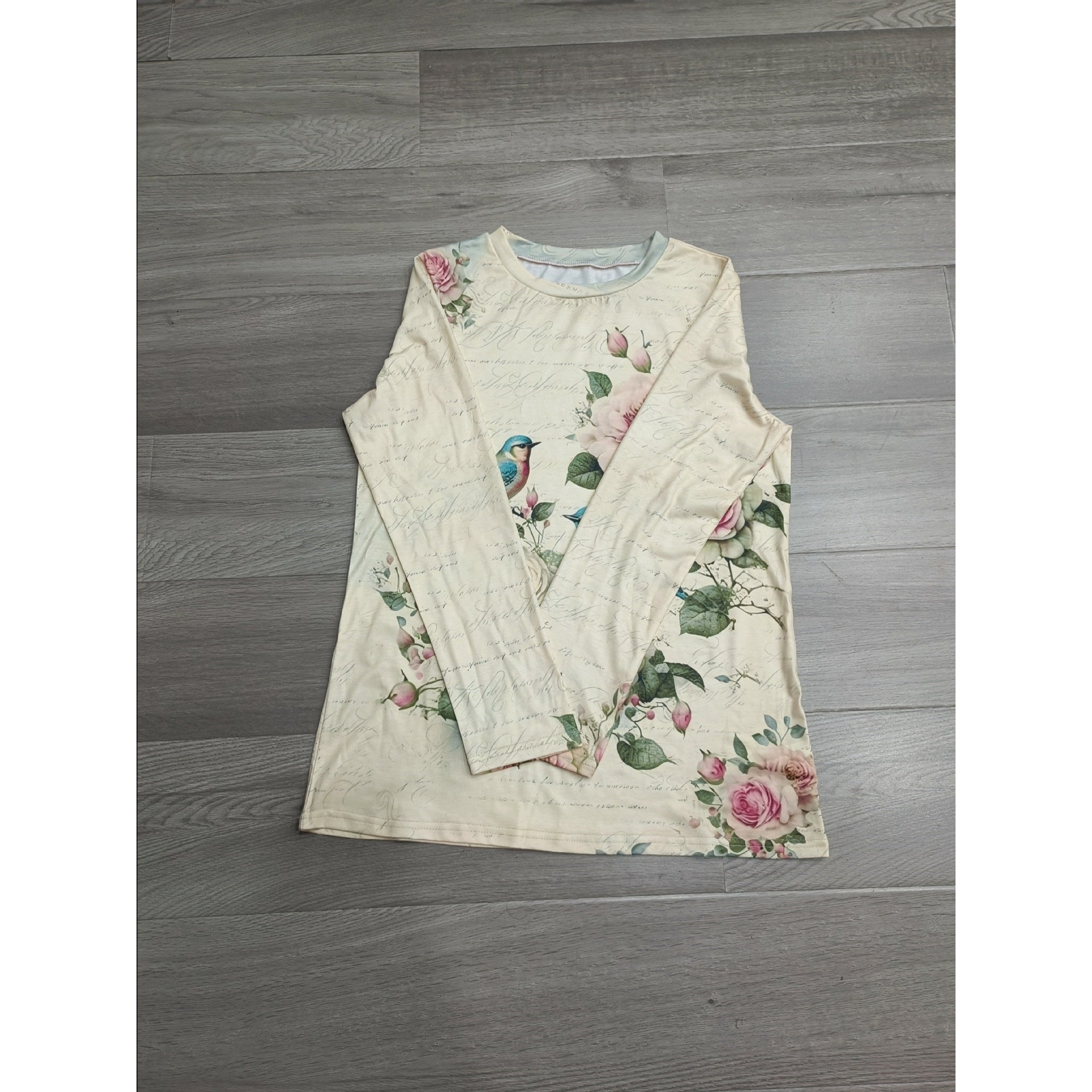 Adult Lady Like Woman Style Floral Socialite Loose Women's Top