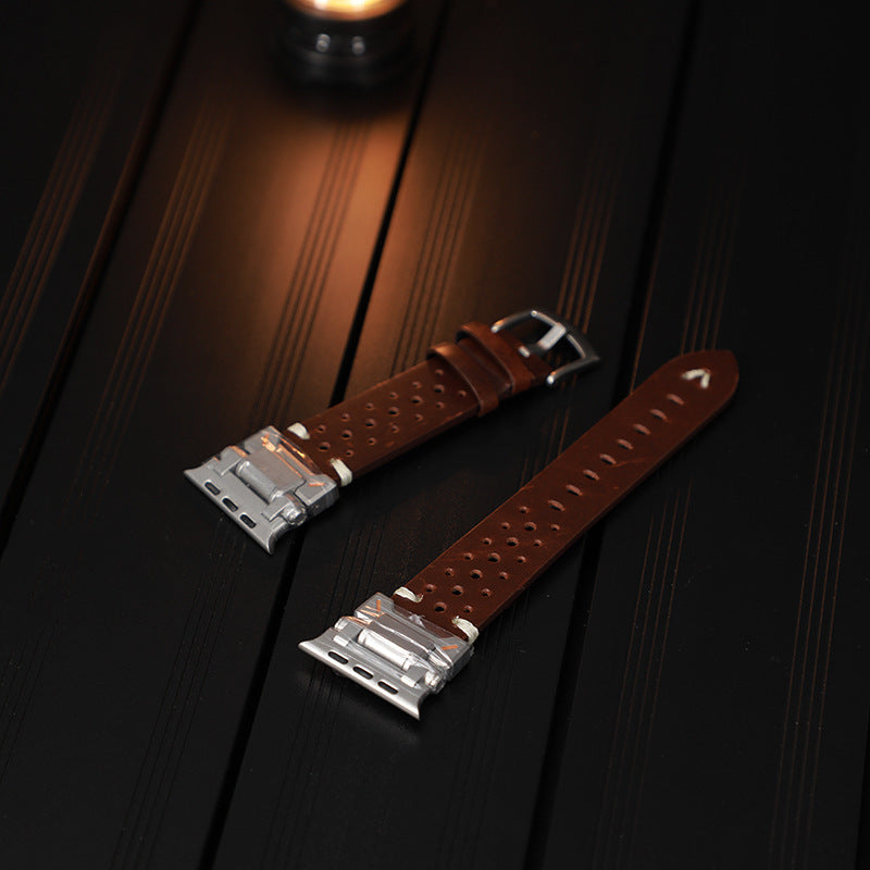 Mechanical Style Cowhide Modified Strap