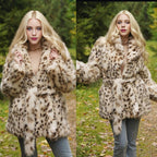 Fashion Temperament Fur Leopard Print Coat